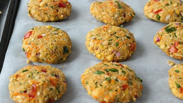 Μπιφτέκια λαχανικών χωρίς λάδι